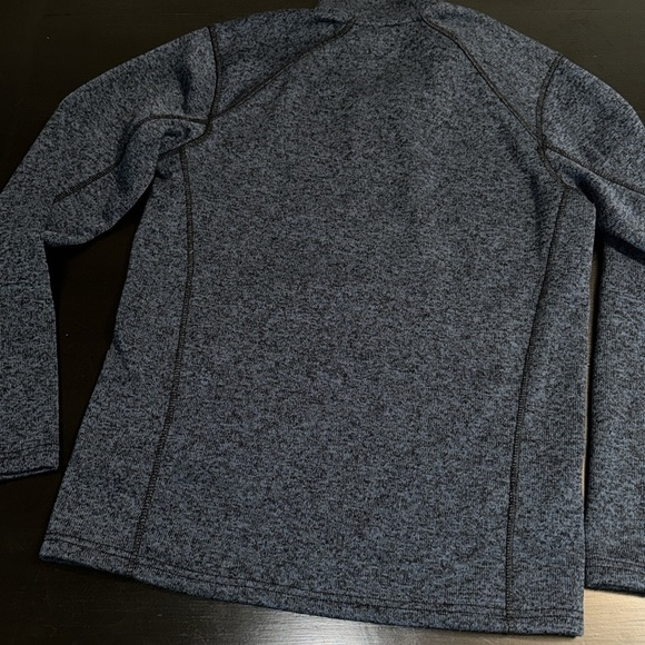 Eddie Bauer Men's Heathered Blue Zip-Up Sweater - Picture 6 of 6